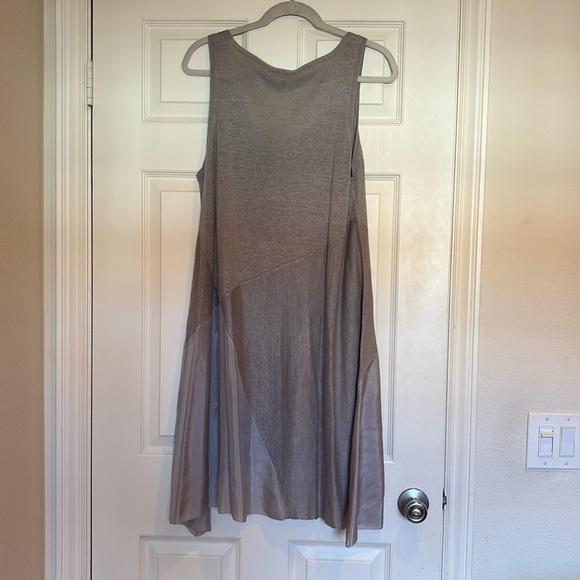 Eileen Fisher Linen/Silk Sleeveless Layered Dress - Picture 3 of 8